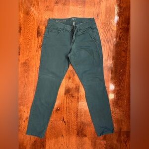 LOFT Women's Teal Curvy Skinny Jeans